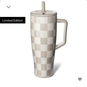 BrüMate Era 30oz Tan Checker Tumbler with Straw